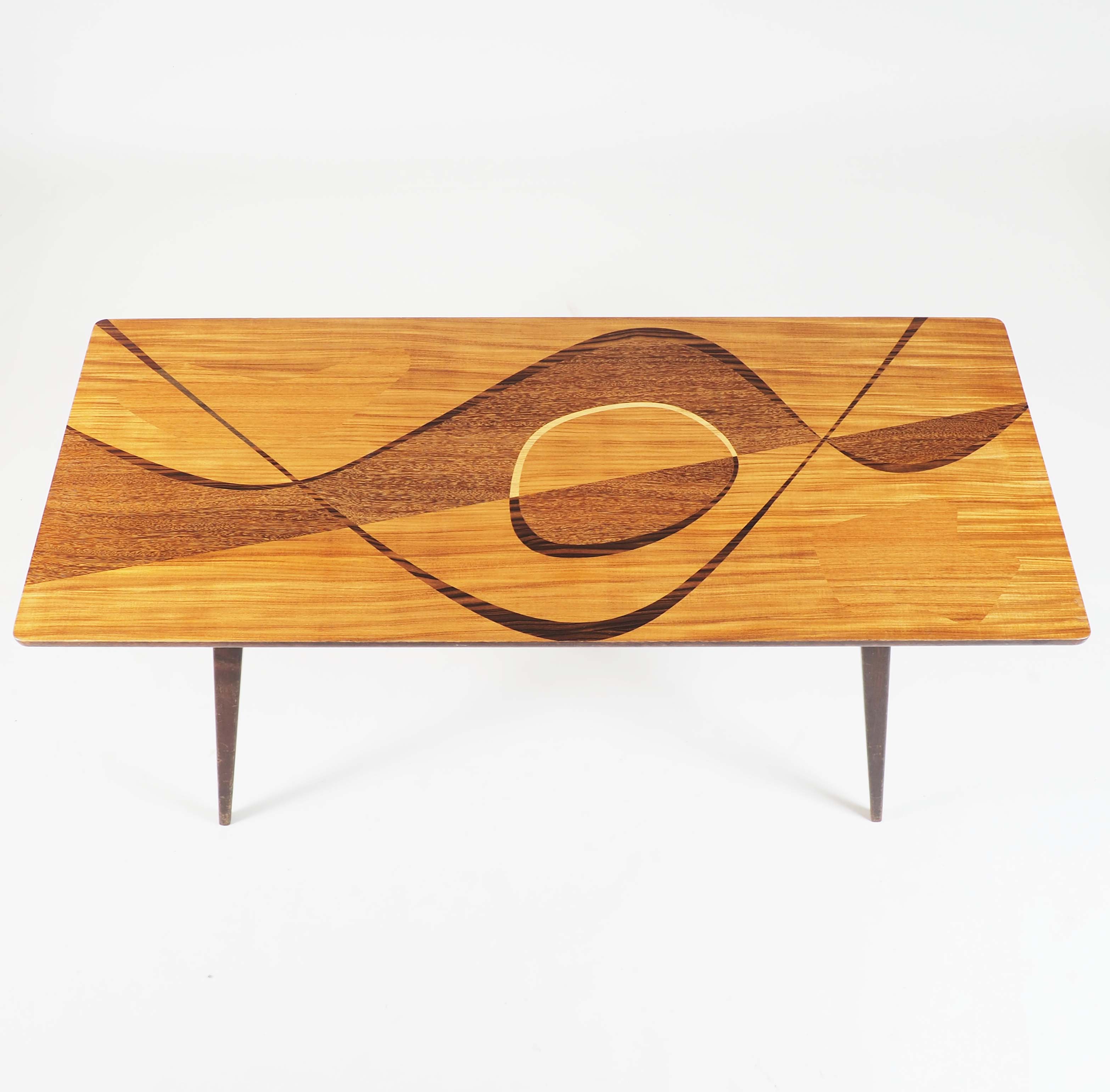 Coffee Table with inlaid wood