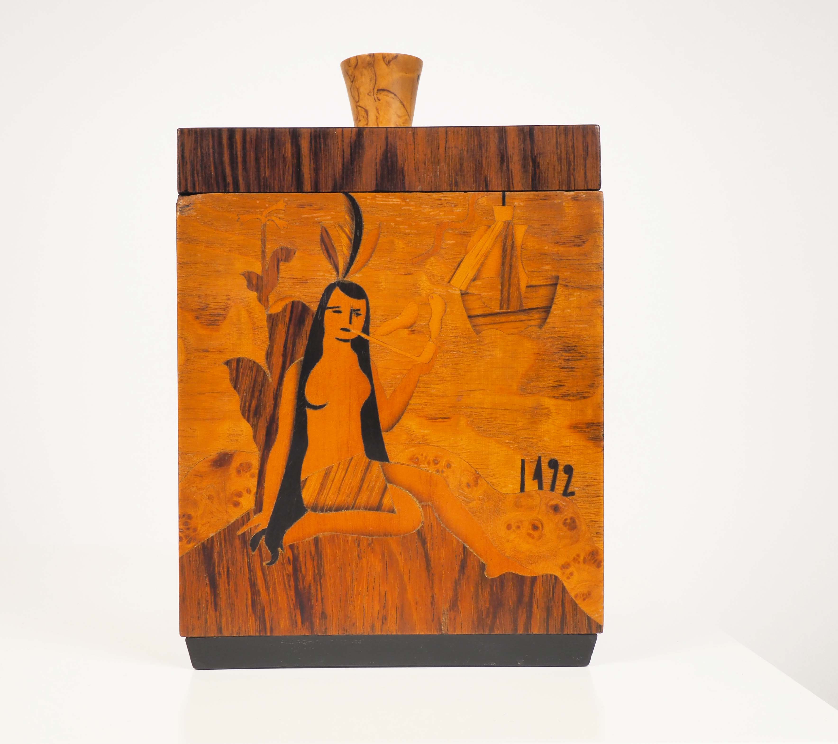 Tobacco box, "Columbus"  by Birger Ekman