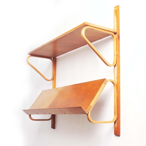 Early Shelf in Birch by Alvar Aalto for Aalto Möbler, Hedemora, Sweden