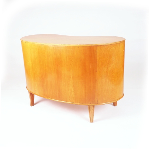 Axel Larsson kidney shaped chest of drawers made by Bodafors, Sweden
