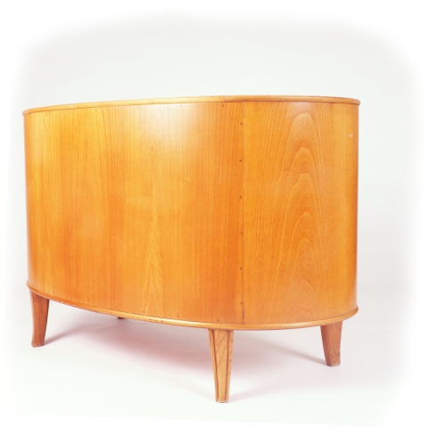 Axel Larsson kidney shaped chest of drawers made by Bodafors, Sweden