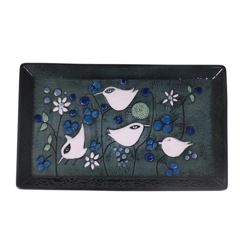 Decorative ceramic tray by Sylvia Leuchovius for Rörstrand, Sweden