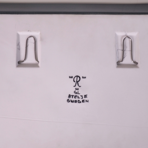 Decorative ceramic tray by Sylvia Leuchovius for Rörstrand, Sweden