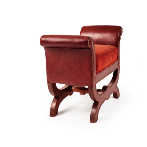 Stool with decorative nail heads by Otto Schulz for Boet, Gothenburg, Sweden