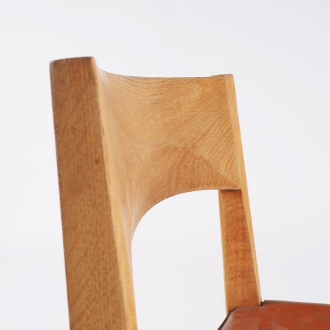 Dining chairs in oak and leather by John Vedel-Rieper