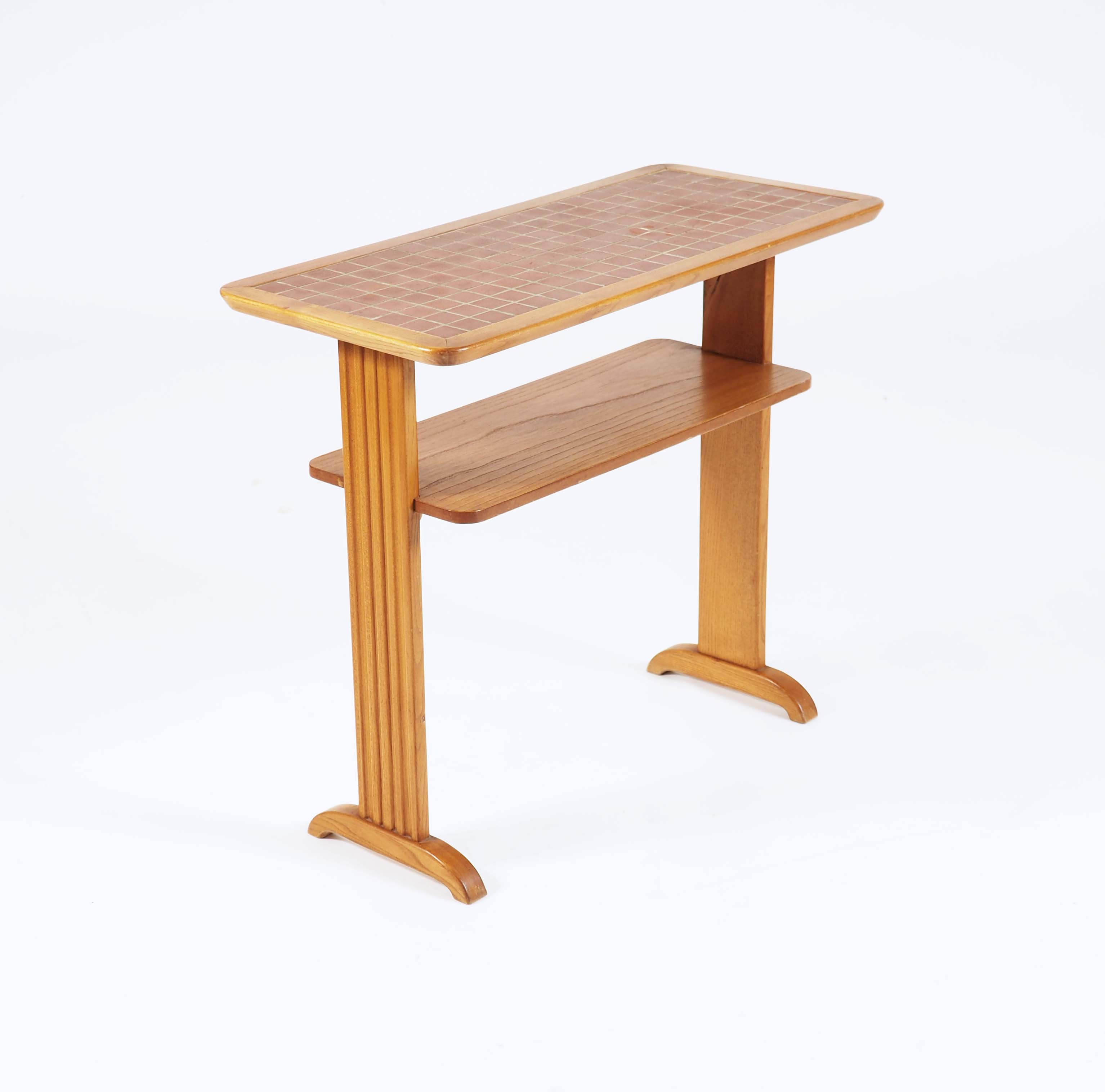 Side Table in Elm and "Bosaik" by Otto Schulz, Boet