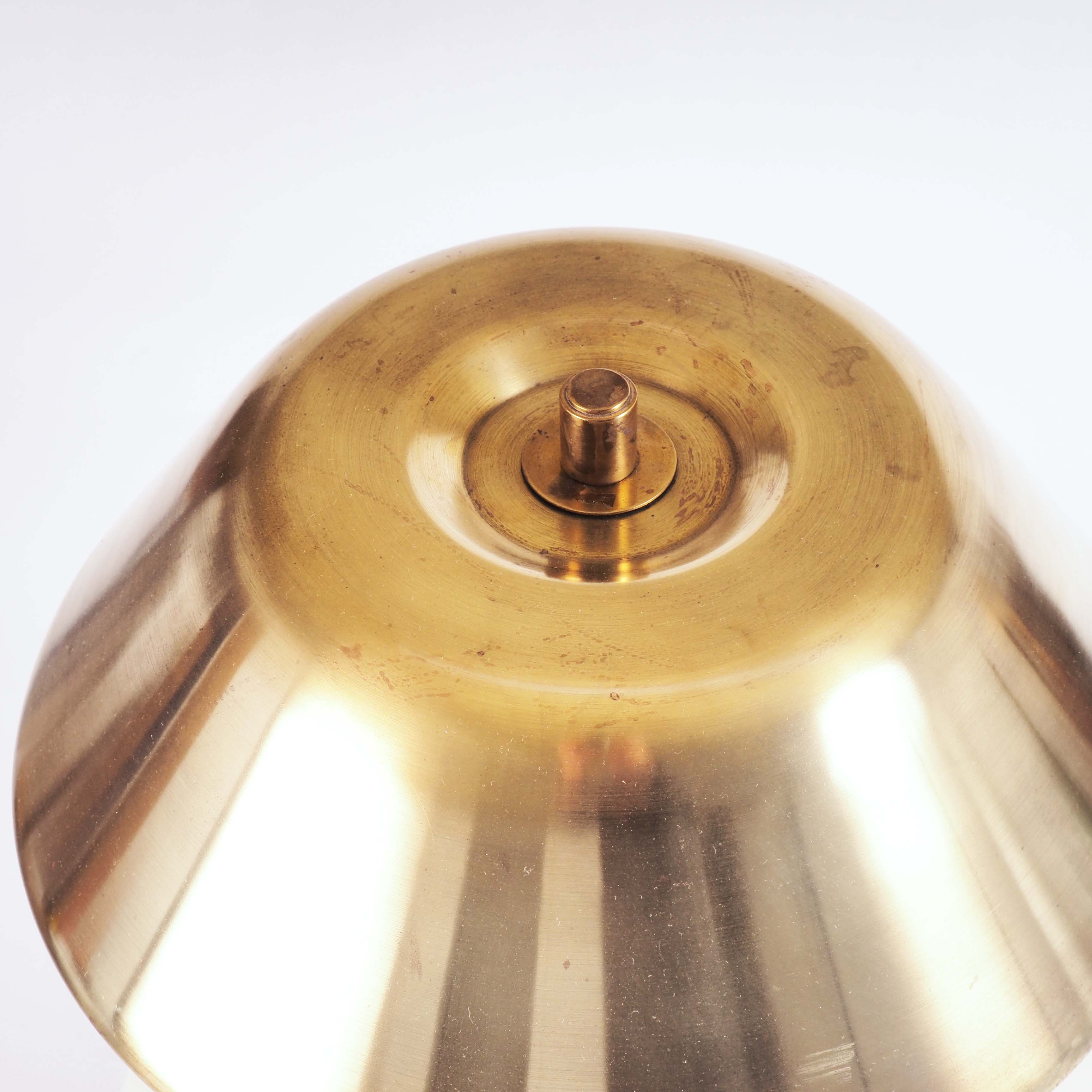 Table Lamp in Brass and Leather by Falkenberg Belysning, Sweden