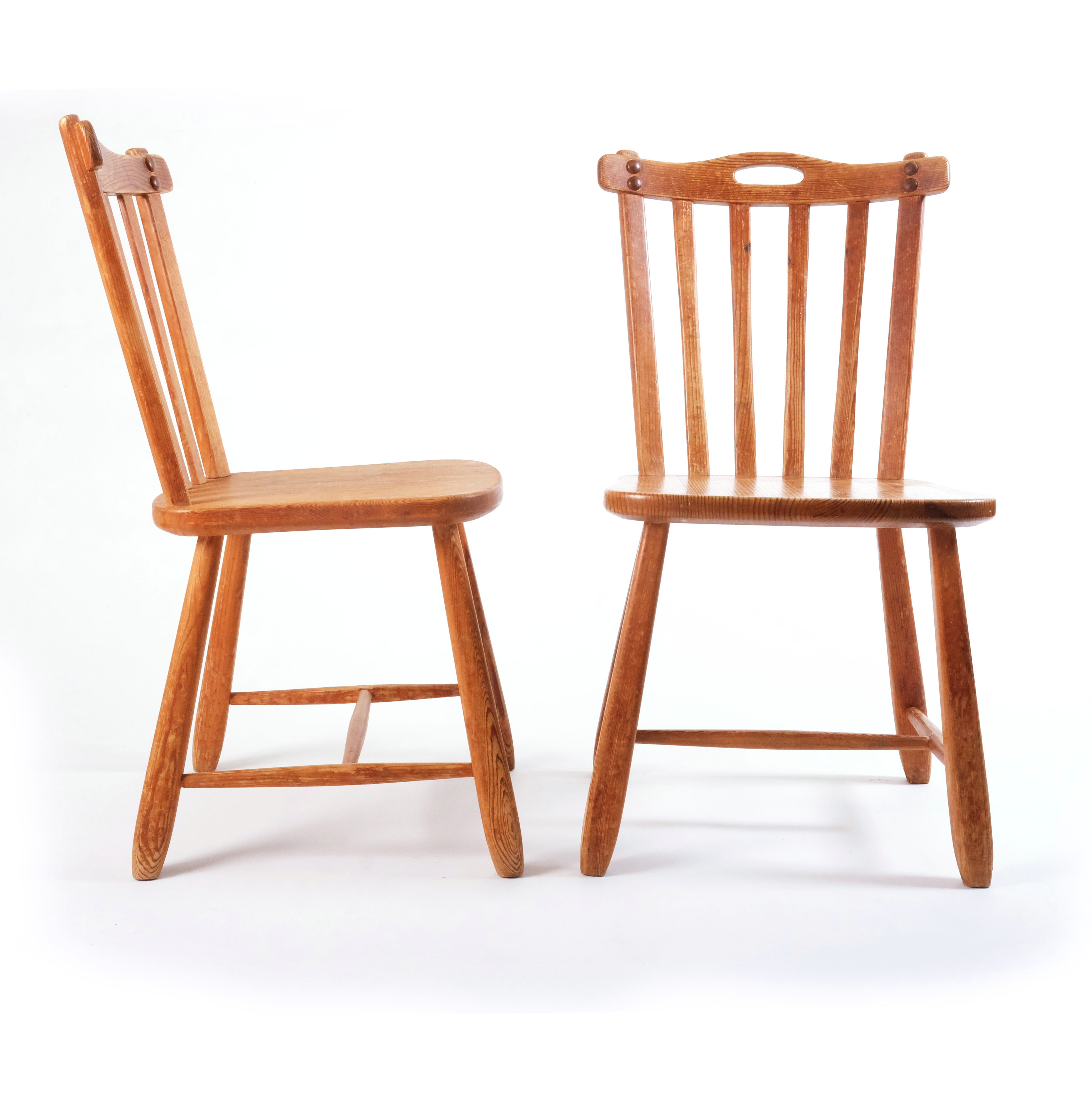 Two Swedish Sport Cabin Chairs in pine by David Rosén for NK, Sweden