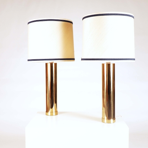 Pair of Table Lamps B-10 in brass by Bergboms, Sweden