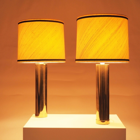 Pair of Table Lamps B-10 in brass by Bergboms, Sweden