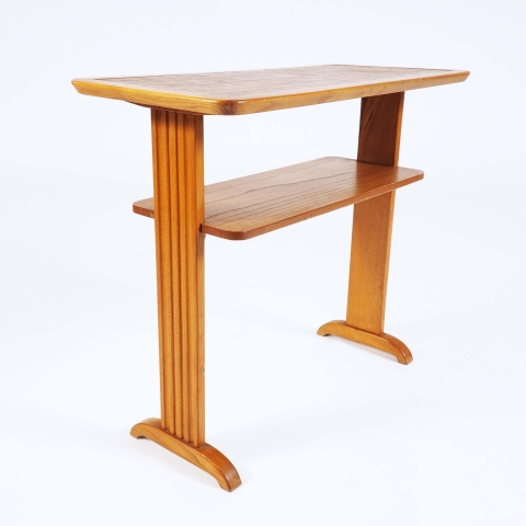 Side Table in Elm and "Bosaik" by Otto Schulz, Boet