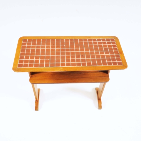 Side Table in Elm and "Bosaik" by Otto Schulz, Boet