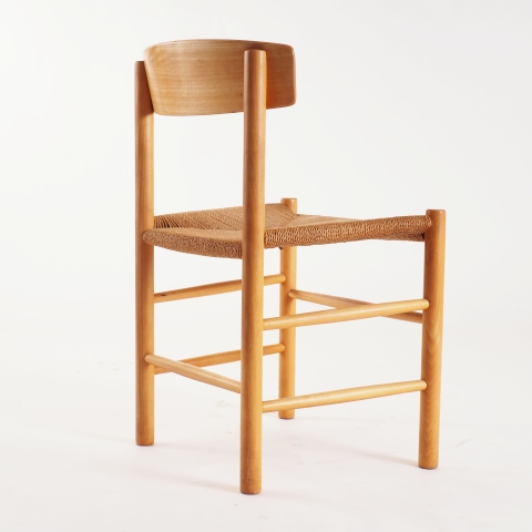 J39 chairs in beech and paper cord by Børge Mogensen