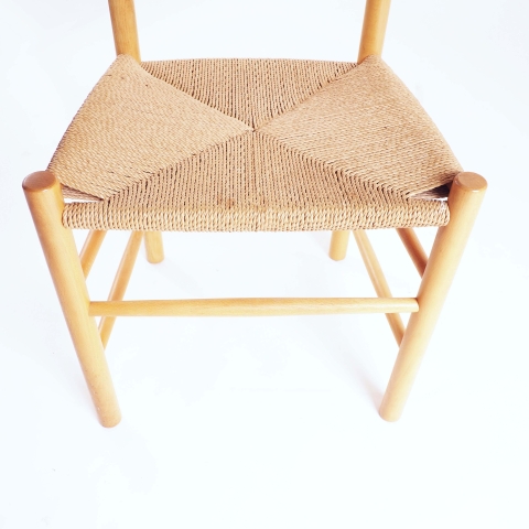 J39 chairs in beech and paper cord by Børge Mogensen