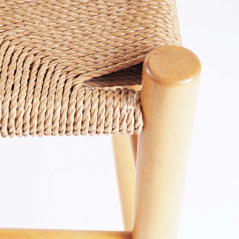 J39 chairs in beech and paper cord by Børge Mogensen