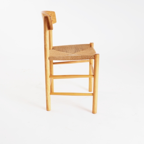 J39 chairs in beech and paper cord by Børge Mogensen