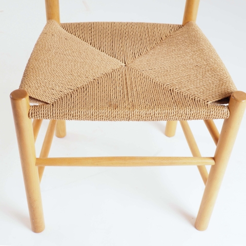 J39 chairs in beech and paper cord by Børge Mogensen