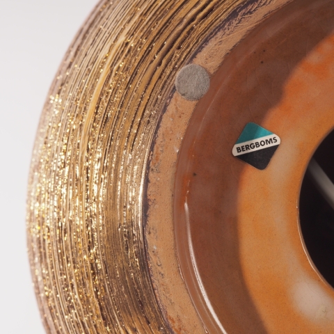 Golden lamp base by Bitossi