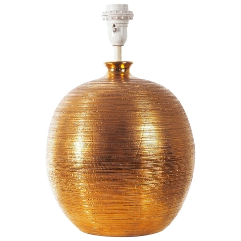 Golden lamp base by Bitossi