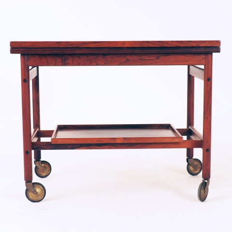 Trolley in rosewood and formica by Kurt Östervig