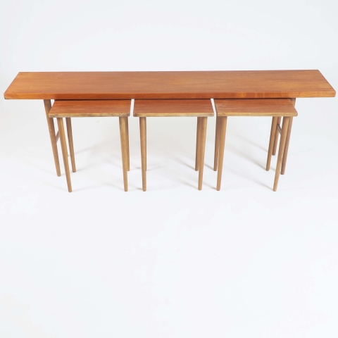 Nesting Tables in Teak Designed by Kurt Østervig for Jason, Denmark