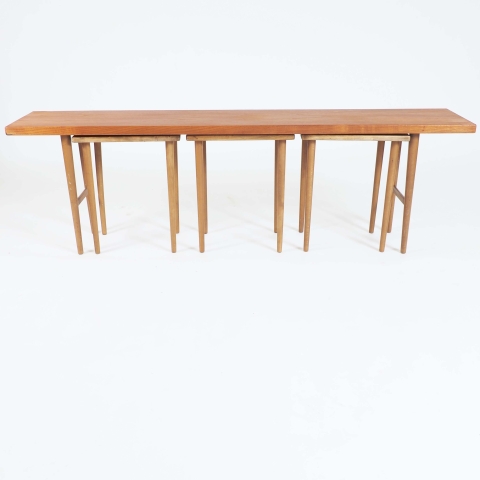 Nesting Tables in Teak Designed by Kurt Østervig for Jason, Denmark