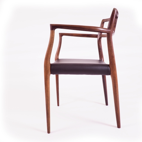 Model 64, Niels O. Møller Armchairs in Rosewood, Produced by J.L. Møller