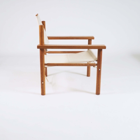 Danish Safari chair with table